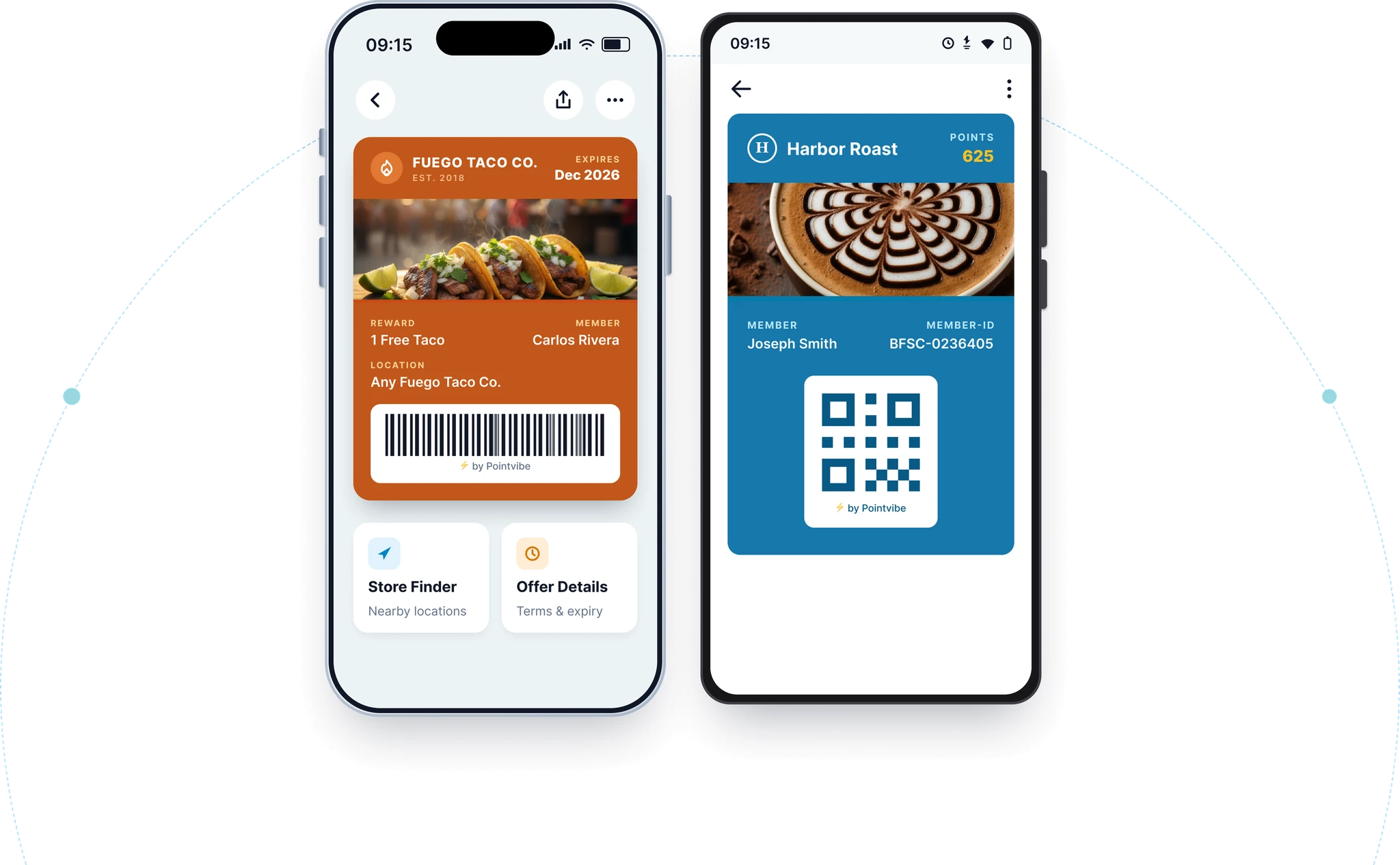 A coupon and a loyalty pass, on iPhone and Android